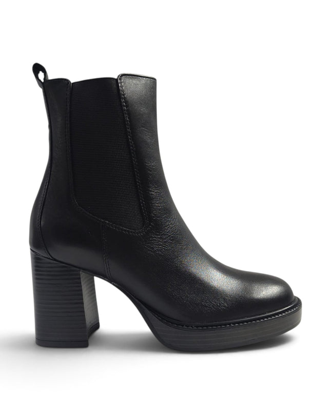 Stivaletto Donna con Tacco e Plateau in Pelle Nera | Vueva WH478H11 BLACK Vueva 