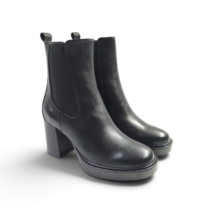 Stivaletto Donna con Tacco e Plateau in Pelle Nera | Vueva WH478H11 BLACK Vueva 