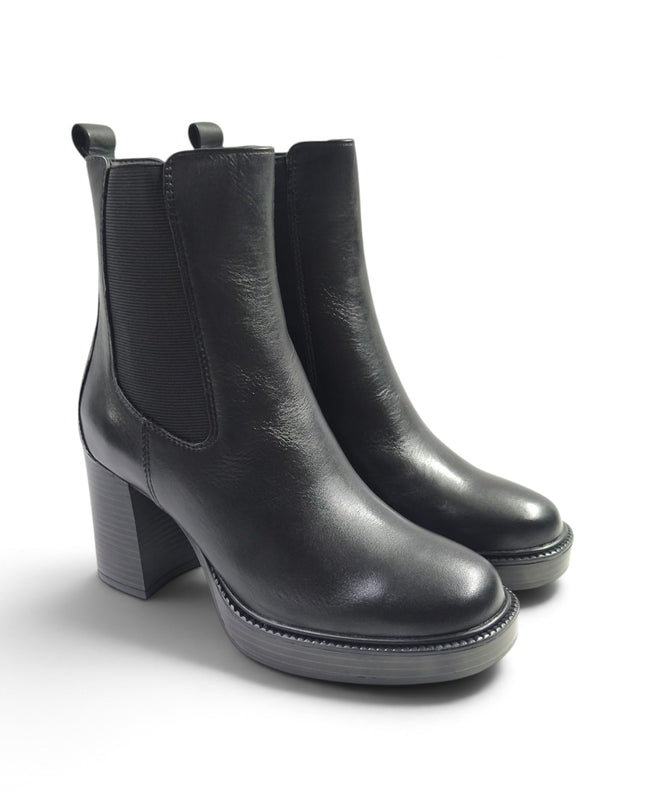 Stivaletto Donna con Tacco e Plateau in Pelle Nera | Vueva WH478H11 BLACK Vueva 