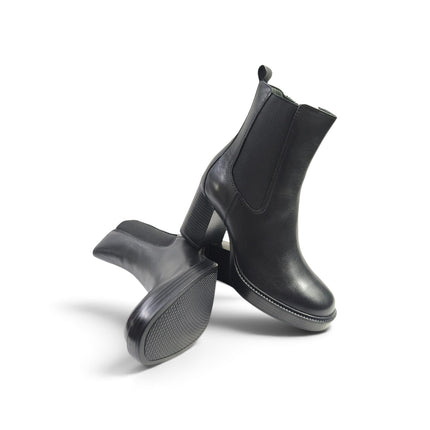 Stivaletto Donna con Tacco e Plateau in Pelle Nera | Vueva WH478H11 BLACK Vueva 