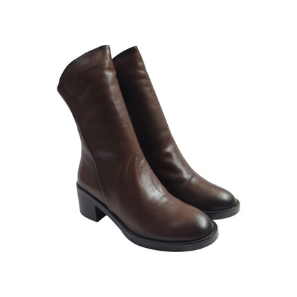 Stivaletti Donna con Tacco in Pelle Marrone | Vueva WH497H19 BROWN Vueva 