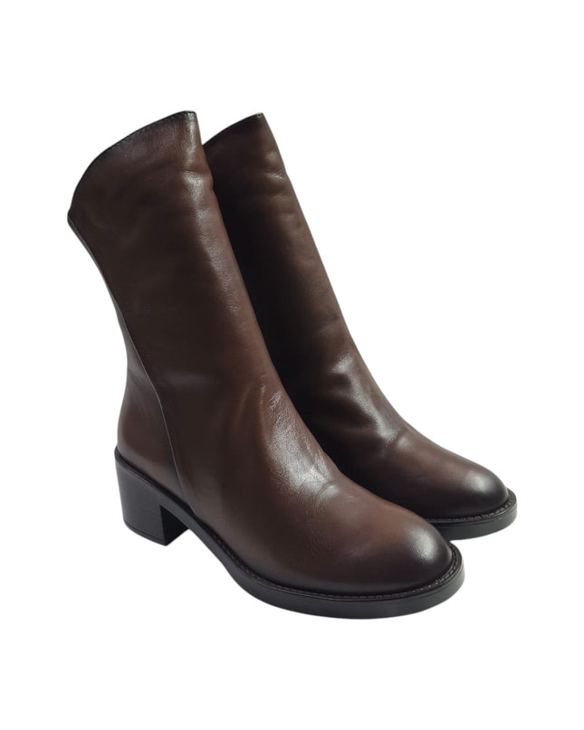 Stivaletti Donna con Tacco in Pelle Marrone | Vueva WH497H19 BROWN Vueva 