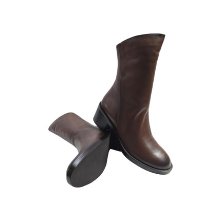 Stivaletti Donna con Tacco in Pelle Marrone | Vueva WH497H19 BROWN Vueva 