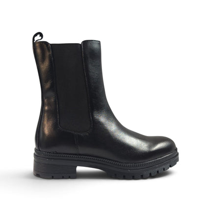 Stivaletto Chelsea Donna Tacco Basso in Pelle Nera | Vueva WH54H21 BLACK Vueva 