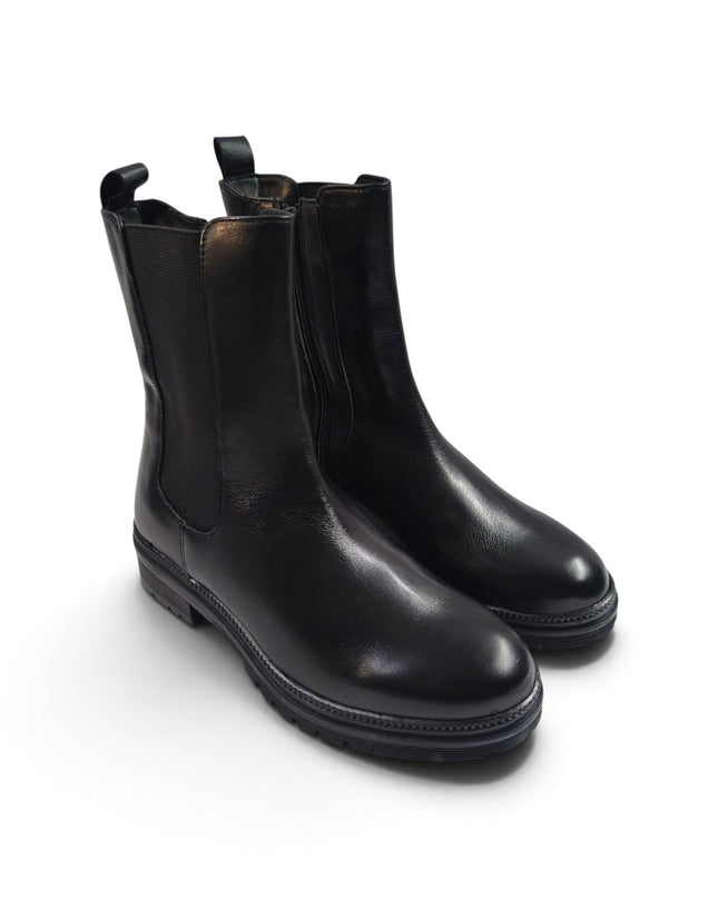Stivaletto Chelsea Donna Tacco Basso in Pelle Nera | Vueva WH54H21 BLACK Vueva 