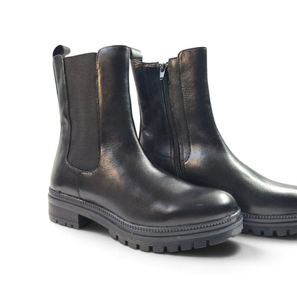 Stivaletto Chelsea Donna Tacco Basso in Pelle Nera | Vueva WH54H21 BLACK Vueva 