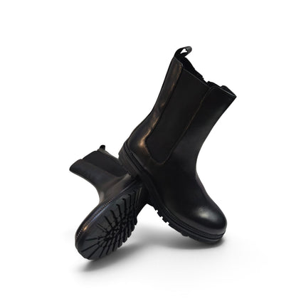 Stivaletto Chelsea Donna Tacco Basso in Pelle Nera | Vueva WH54H21 BLACK Vueva 