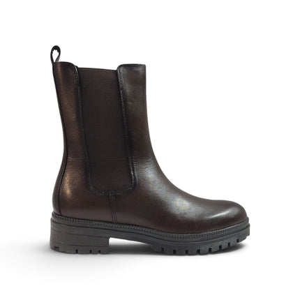 Stivaletto Chelsea Donna Tacco Basso in Pelle Marrone | Vueva WH54H21 BROWN Vueva 