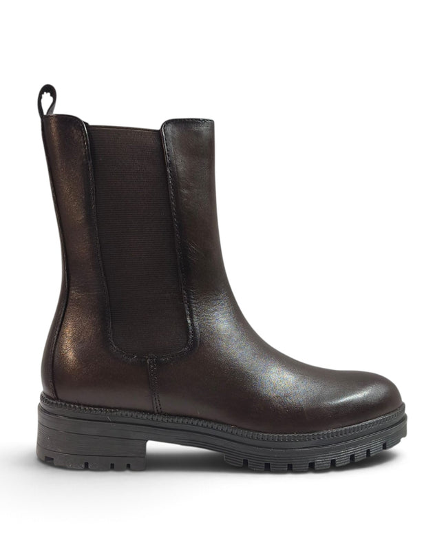 Stivaletto Chelsea Donna Tacco Basso in Pelle Marrone | Vueva WH54H21 BROWN Vueva 