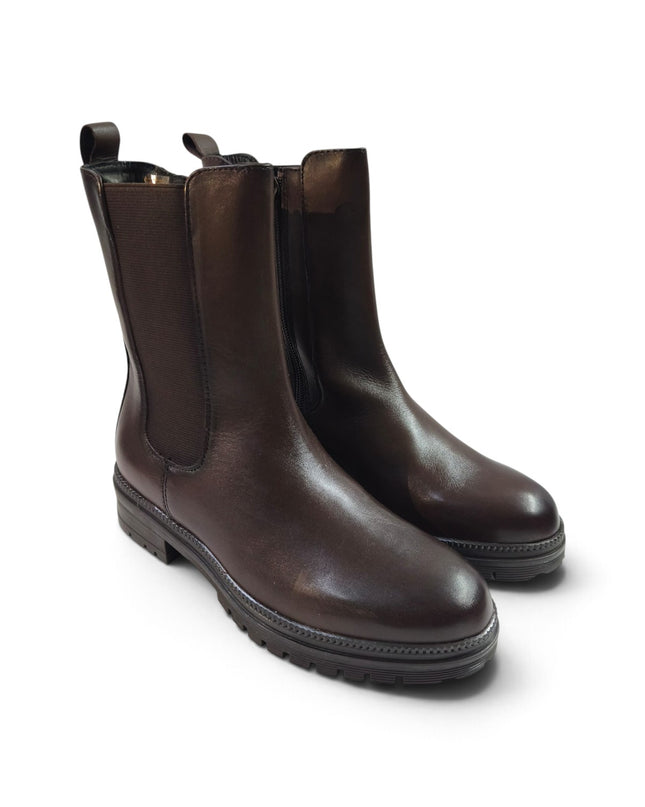 Stivaletto Chelsea Donna Tacco Basso in Pelle Marrone | Vueva WH54H21 BROWN Vueva 