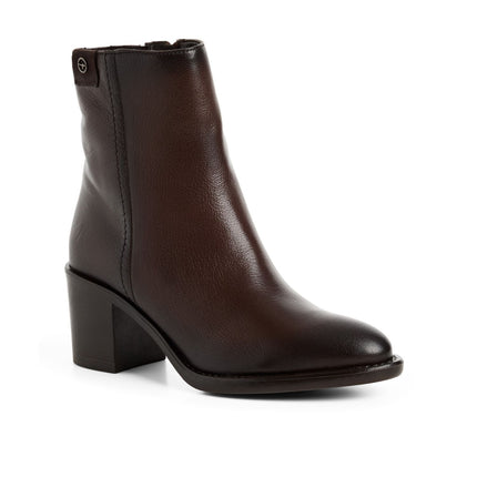 Tamaris Stivaletti Tronchetti Donna con Tacco in Pelle Marrone 25318-45 MOCCA 304 Tamaris 