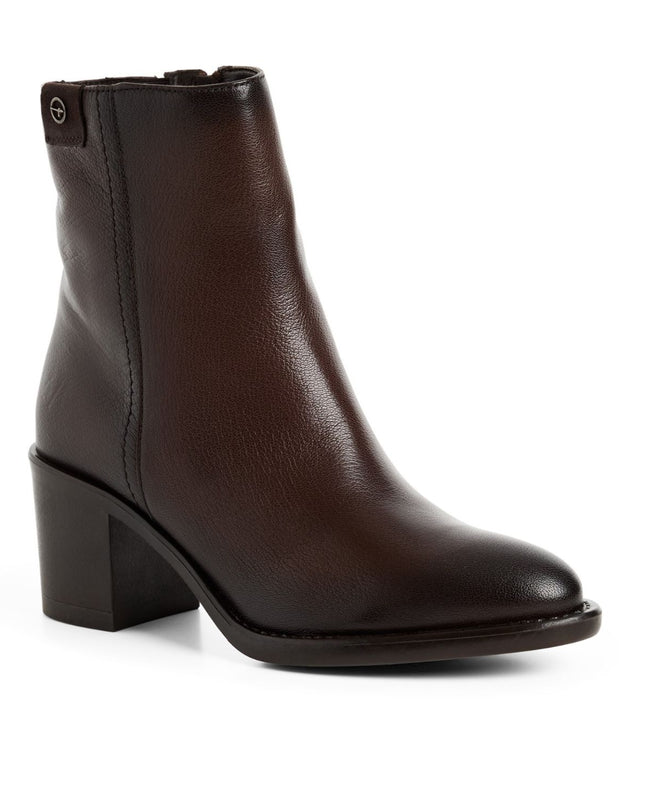 Tamaris Stivaletti Tronchetti Donna con Tacco in Pelle Marrone 25318-45 MOCCA 304 Tamaris 
