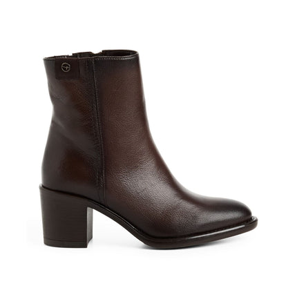 Tamaris Stivaletti Tronchetti Donna con Tacco in Pelle Marrone 25318-45 MOCCA 304 Tamaris 