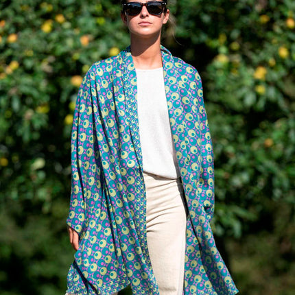 Foulard in Lana Misto Seta Verde ASW43F VERDE Colores de Otono 