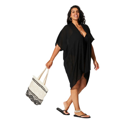 Kimono Estivo Lungo Nero KIMONO ESTIVO MBK5004A La Mano Boho 