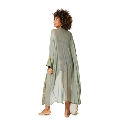 Kimono Estivo Lungo Verde KIMONO ESTIVO MBK5007B La Mano Boho 