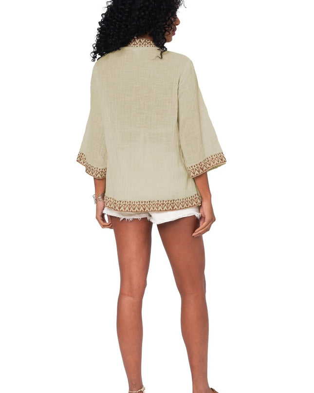 Kimono Estivo Corto Bianco KIMONO ESTIVO MBKIM3001A La Mano Boho 