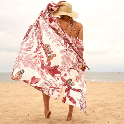 Kimono Caftano in Cotone CK04 GUFO ROSA Linen 