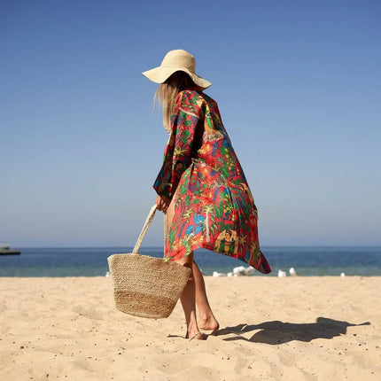 Kimono Caftano in Cotone CKR173 FRIDA FABULUS Linen 