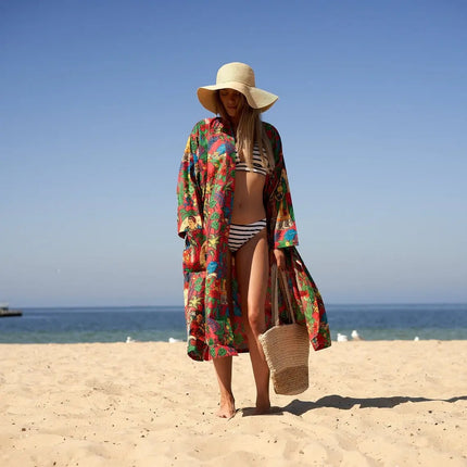 Kimono Caftano in Cotone CKR173 FRIDA FABULUS Linen 