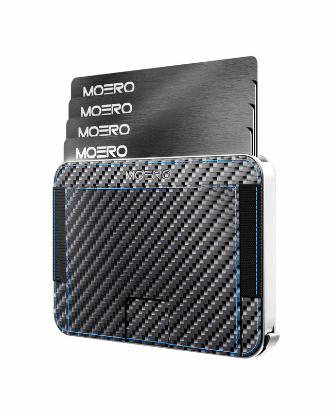Moero M2 Pro Carbon Racing Blue Portafoglio Slim M2 PRO CARBON BLUE CARD GREY Moero 
