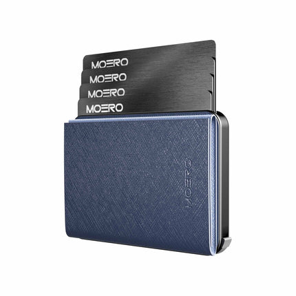 Moero M2 Pro Plus Saffiano Blu Portafoglio Slim M2 PRO PLUS SAFFIANO BLU CARD BLACK Moero 