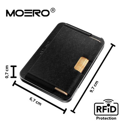 Moero M2 Pro Saffiano Black Portafoglio Slim M2 PRO SAFFIANO BLACK CARD BLACK Moero 