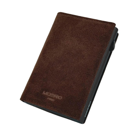 Moero Pro Alcantara Brown Zip Portafoglio Slim PRO ALCANTARA BROWN ZIP BROWN Moero 