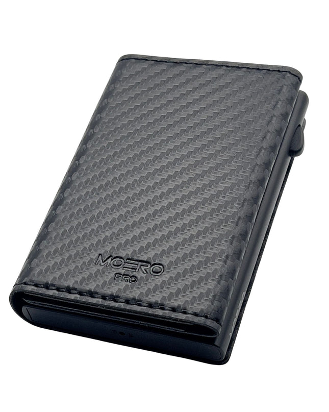 Moero Pro Carbon Black Zip Portafoglio Slim PRO CARBON ZIP BLACK Moero 
