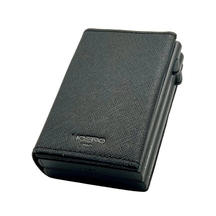 Moero Pro Dual Saffiano Black Zip Portafoglio Slim PRO DUAL ZIP SAFFIANO BLACK Moero 