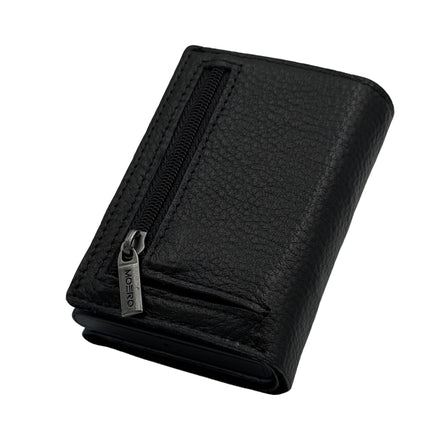 Moero Pro Plus Bottolato Black Zip Portafoglio Slim PRO PLUS BOTTOLATO BLACK ZIP CARD Moero 