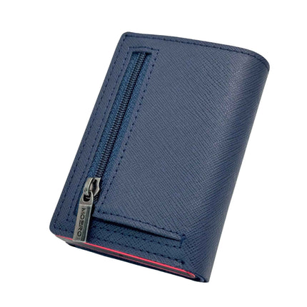 Moero Pro Plus Saffiano Blu e Magenta Zip Portafoglio Slim PRO PLUS SAFFIANO BLU E MAGENTA BLU E MAGENTA Moero 
