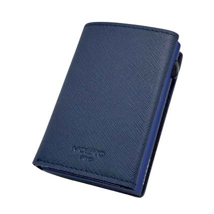 Moero Pro Plus Saffiano Blu Zip Portafoglio Slim PRO PLUS SAFFIANO BLU ZIP BLU Moero 