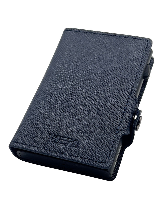 Moero Saffiano Blu Navy Zip Portafoglio Slim SAFFIANO BLU ZIP BLU NAVY Moero 