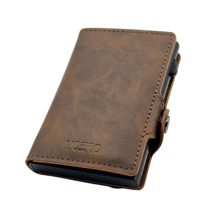 Moero Vintage Dark Brown Marrone Zip Portafoglio Slim VINTAGE DARK BROWN ZIP MARRONE Moero 