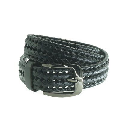 Cintura intrecciata in Pelle Nera INTRECCIO BLACK New Belt 