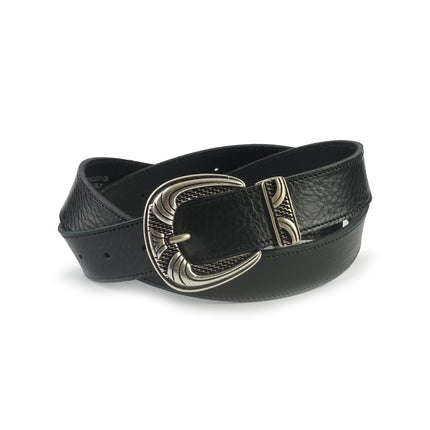 Spatarella Cintura Donna in Pelle Nero con Fibbia Texana 10330/30 BLACK Spatarella 