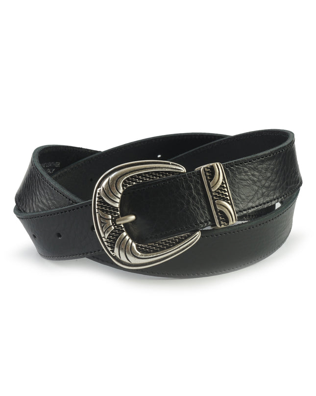 Spatarella Cintura Donna in Pelle Nero con Fibbia Texana 10330/30 BLACK Spatarella 