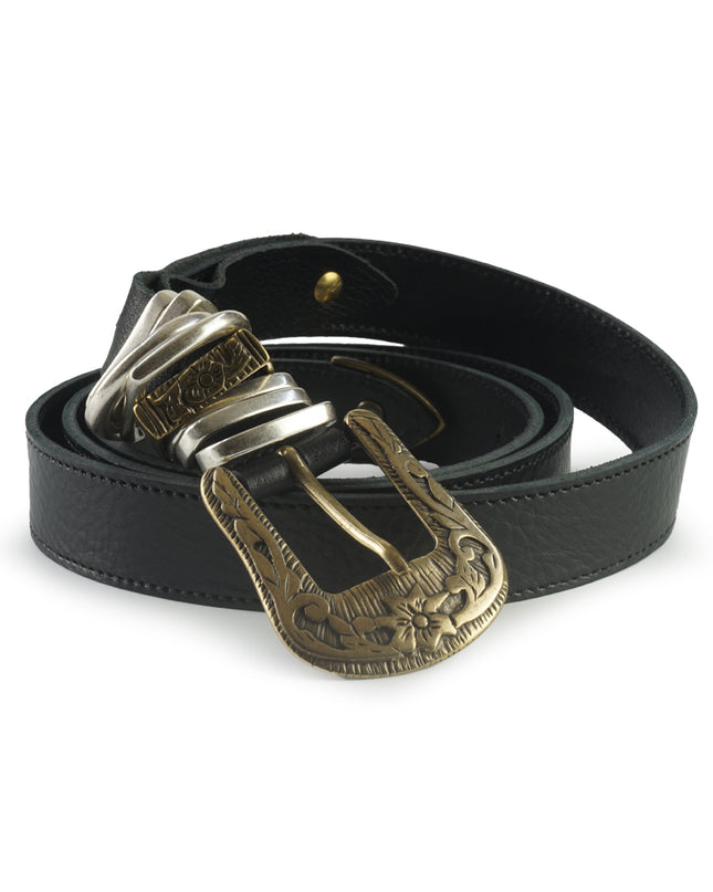 Spatarella Cintura Texana Donna in Pelle Nero 10425/25 BLACK Spatarella 