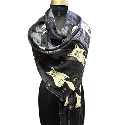 Foulard Spatarella in Cashmere Fantasia Multicolore GATTI CAT 2 Spatarella 