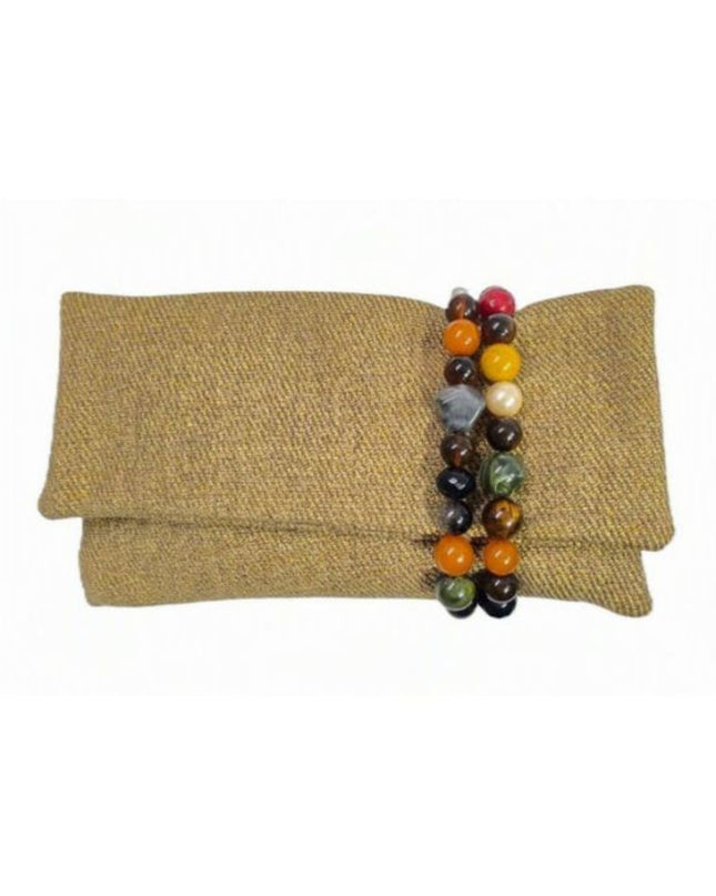 Pochette Donna Mario Spatarella Clutch in Tessuto con Pietre Multicolor GIMMY 1 POCHETTE CLUTCH Spatarella 