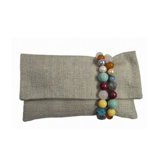 Pochette Donna Mario Spatarella Clutch in Tessuto con Pietre Multicolor GIMMY 2POCHETTE CLUTCH Spatarella 