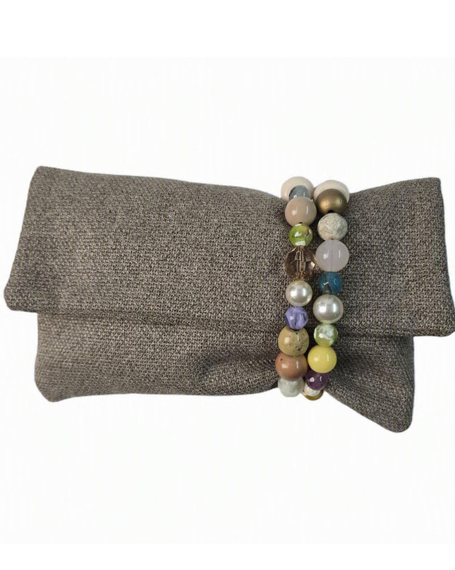 Pochette Donna Mario Spatarella Clutch in Tessuto con Pietre Multicolor GIMMY 7 POCHETTE CLUTCH Spatarella 