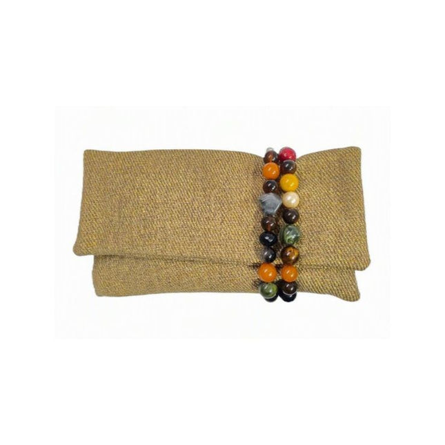 Pochette Donna Mario Spatarella Clutch in Tessuto con Pietre Multicolor GIMMY POCHETTE CLUTCH 1 Spatarella 