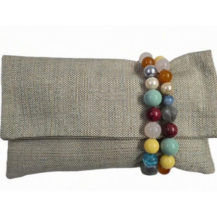 Pochette Donna Mario Spatarella Clutch in Tessuto con Pietre Multicolor GIMMY POCHETTE CLUTCH 2 Spatarella 