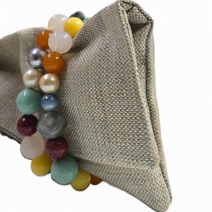 Pochette Donna Mario Spatarella Clutch in Tessuto con Pietre Multicolor GIMMY POCHETTE CLUTCH 2 Spatarella 