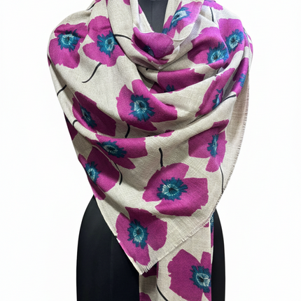 Foulard Spatarella in Cashmere Fantasia Multicolore PAPAVERI PAPAVERI 5 Spatarella 