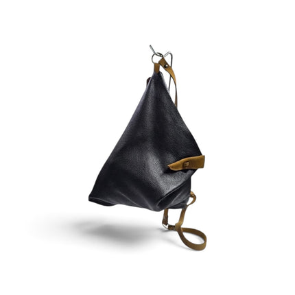 Spatarella Borsa Sacca con Tracolla in Pelle Nera | Mario Spatarella SPOKE BLACK 2 Spatarella 