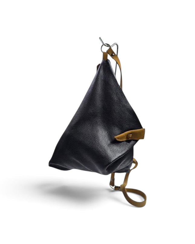Spatarella Borsa Sacca con Tracolla in Pelle Nera | Mario Spatarella SPOKE BLACK 2 Spatarella 