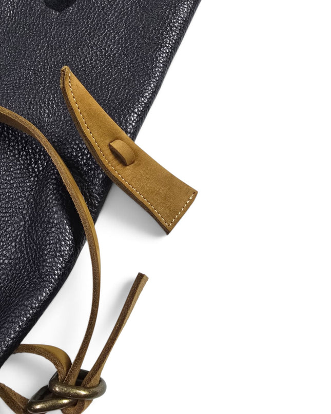 Spatarella Borsa Sacca con Tracolla in Pelle Nera | Mario Spatarella SPOKE BLACK 2 Spatarella 